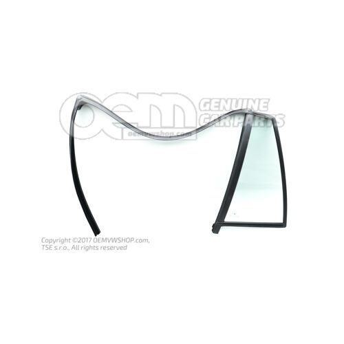 Okno drzwiowe stałe z uszczelką i prowadnicą szyby 6Y9845209C