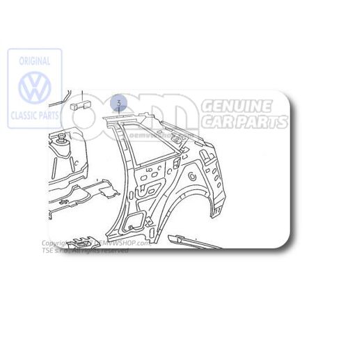 Panel boczny wewnętrzny Volkswagen Corrado 53 535809403E