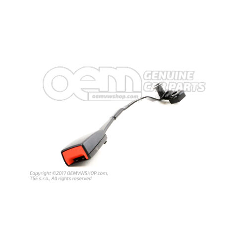 Zatrzask do paska, satynowy czarny 8L0858676H 01C