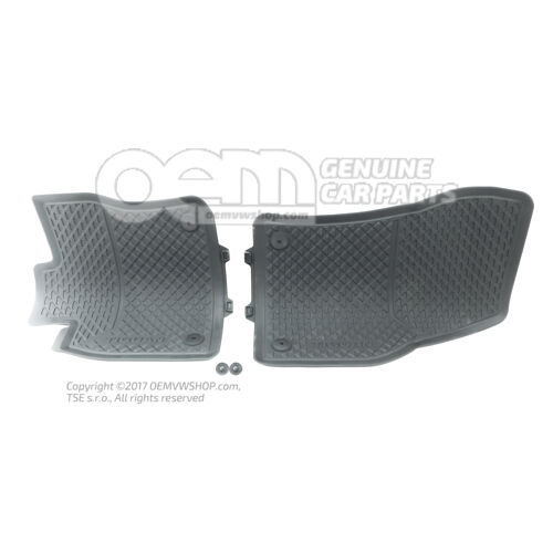 1 zestaw dywaników na każdą pogodę w kolorze tytanowej czerni 5NB061502  82V