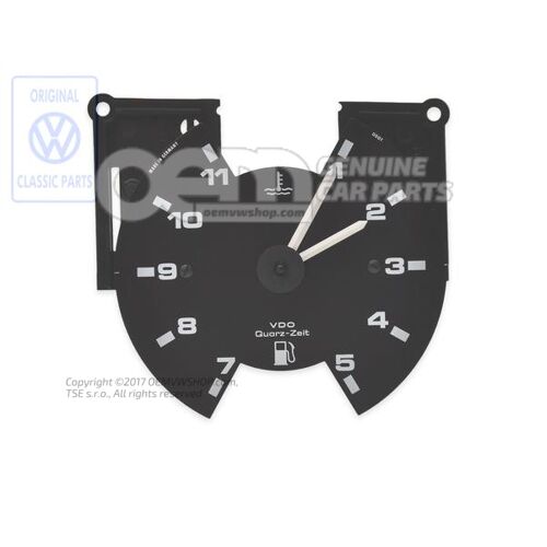 Zegar z otworem na wskaźnik poziomu paliwa i wskaźnik temperatury 251919203B