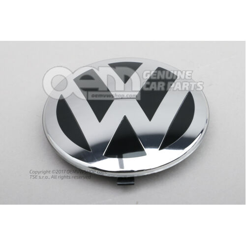 Emblemat VW czarny/jasny chrom 3C0853601A JZA