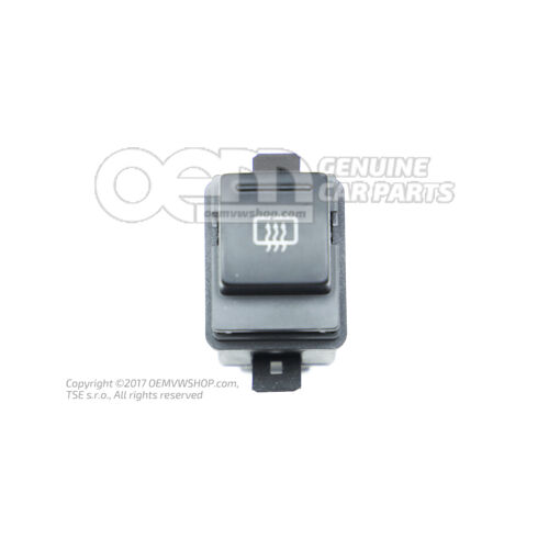 Przełącznik ogrzewania szyby tylnej satynowo czarny Skoda Superb 3U 3U0959621A B98