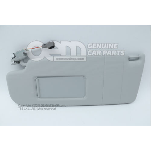 Osłona przeciwsłoneczna z lustrem i osłoną w kolorze perłowo-szarym 6R0857551K 2F4