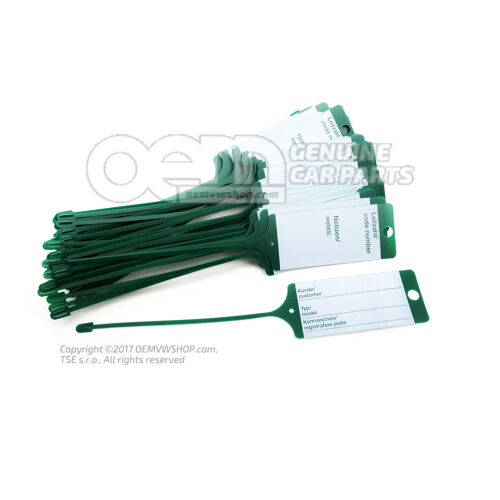 Brelok do kluczy, zielony, VPE, 100 szt. VAS 6436 ASE33000500000