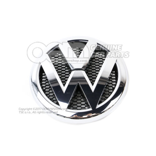 Emblemat VW w kolorach chrom/czarny 2H0853601A ULM