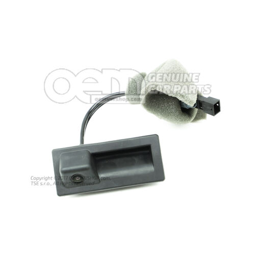 Przycisk elektrycznego siłownika zamka pokrywy do pojazdów z systemem kamery cofania 3V0827566G