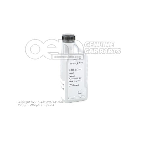 Ilość napełnienia olejem w osi: G  060190A2
