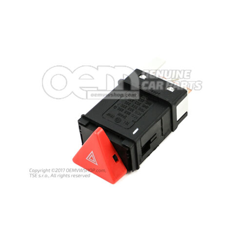 Przekaźnik włącznika świateł awaryjnych Kierunkowskazy/światło awaryjne ognistoczerwony Volkswagen Polo Classic/Variant 6K 6N0953235B 302