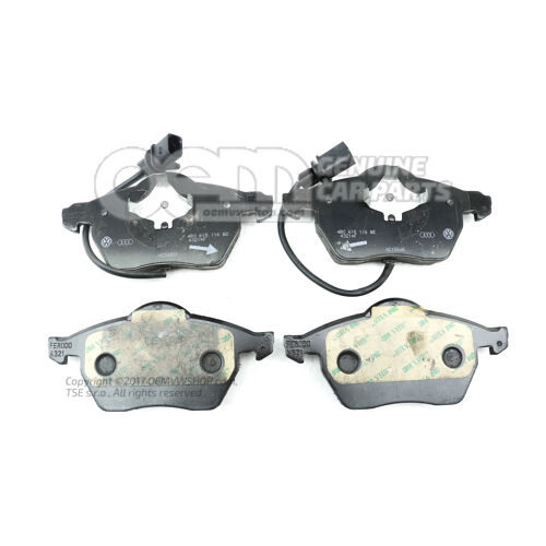 1 komplet: klocki hamulcowe ze wskaźnikiem zużycia hamulca tarczowego 8E0698151J