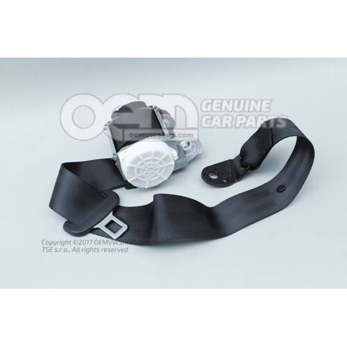 Trzypunktowy pas bezpieczeństwa czarny Skoda Fabia 3V 6V0857447  RAA