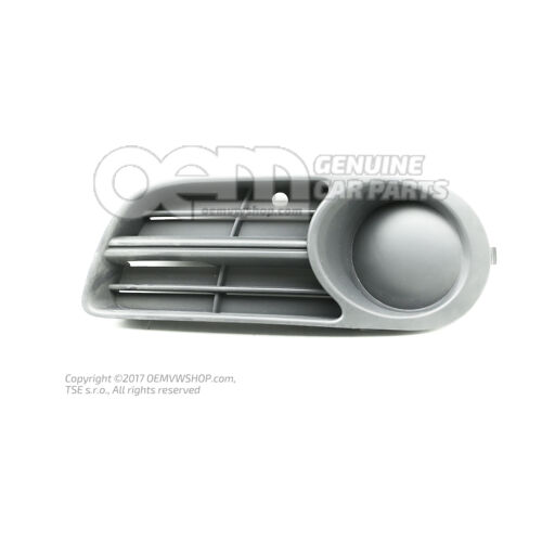 Zaślepka lampy przeciwmgielnej satynowa czarna Skoda Fabia 6Y 6Y0807367B B41