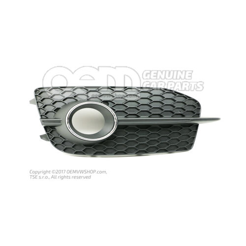 Kratka nawiewu satynowa czarna Audi Q3 8U 8U0807681D SP9