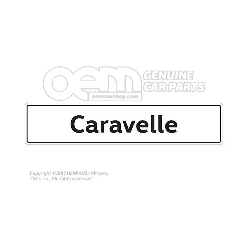Tabliczka rejestracyjna pojazdu, oznaczenie typu tablicy rejestracyjnej Caravelle