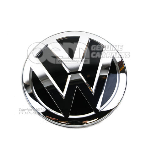 Znak VW czarny/jasny chrom 3G0853601A JZA