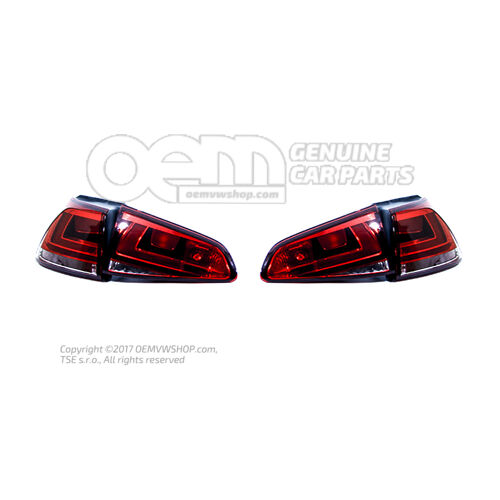 Zestaw tylnych świateł EURO do Golfa 7 sedan RHD OEM01455325