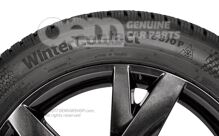 Kompletne koło zimowe 17-calowa felga aluminiowa odpowiednia do łańcuchów śniegowych. Błyszczący czarny metalik 5E3073627  FL8 (3)