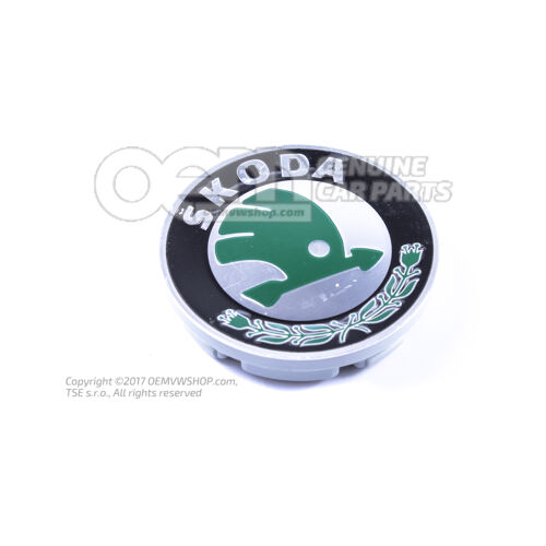 Kołpak piasty czarny/jasny chrom 6U0601151L MHB