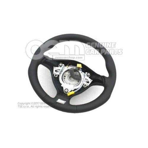 Kierownica sportowa (skórzana) Kierownica czarna/krystalicznie szara 1J0419091DLQHS