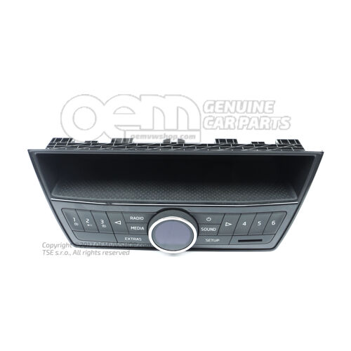 Radio Satin w kolorze czarnym/wysoki chrom 6V0035872F IZY