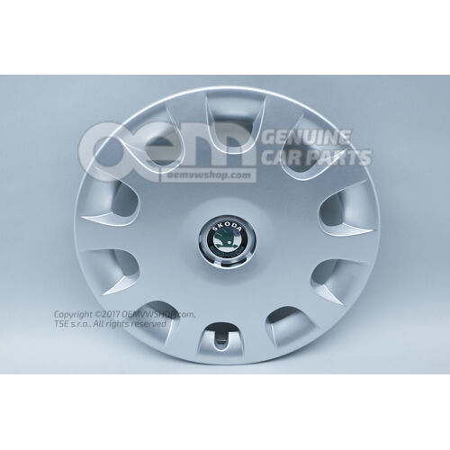 Pierścienie kołpakowe kołpak czarny/jasny chrom Skoda Octavia 1U 1U0601147E MHB