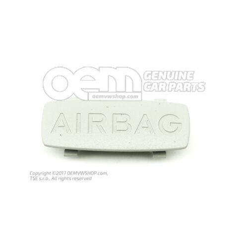 Obszycie z emblematem w kolorze perłowo-szarym 1T0853437B Y20