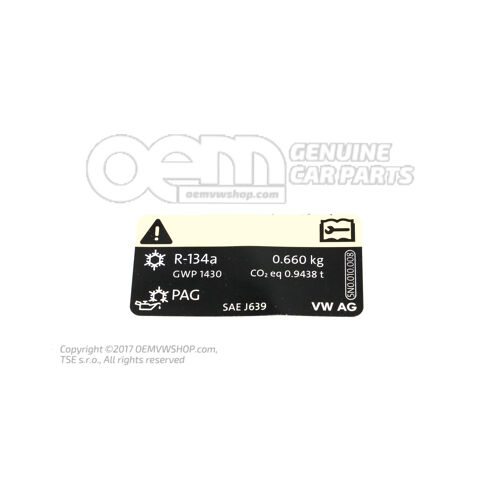 Naklejka 'ac' Volkswagen Tiguan 5N (Ameryka Północna) 5N0010008