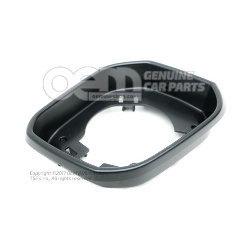Ramka lusterka zewnętrznego satynowo czarna Volkswagen Caddy 2K 2K5858554  9B9