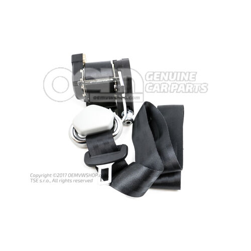 Fotel trzypunktowy automatyczny czarny Volkswagen Caddy 2K 2K5857805E RYV