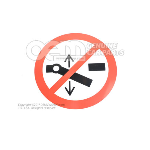 Znak ostrzegawczy VAS 6650A Volkswagen Golf 5G ASE33901101000