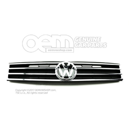 Osłona chłodnicy satynowa czerń/wysoki chrom Volkswagen Touareg 7P 7P6853651L ZLL
