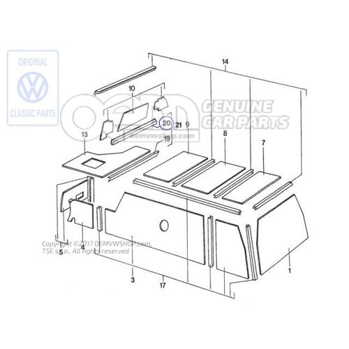 Listwa zakończeniowa Volkswagen Campmobil LT 7E 281070004C