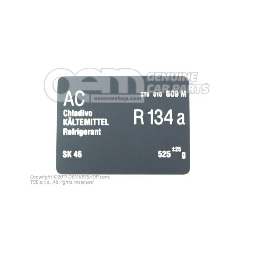 Naklejka na klimatyzator Skoda Superb 3T 3T0010609M