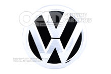 Emblemat VW czarny/jasny chrom Volkswagen Amarok 2H 2H6853630  DPJ