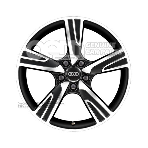 Obręcz aluminiowa drobno obrócona na czarny mat 8V5071498B LT7