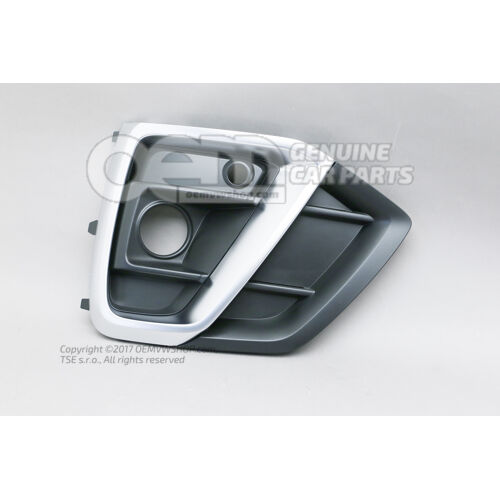 Kratka nawiewu powietrza Satin czarny/aluminium w standardzie 80A807679AGCOX