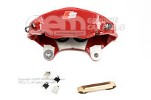 Audi TT/TTS Coupe/Roadster 8S brake calliper for brakes size 338x30mm front left red 8S0615107K