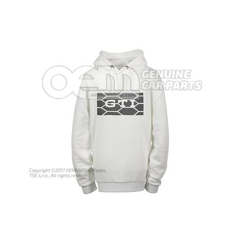 Bluza z kapturem, XXL, unisex, biała, kolekcja GTI