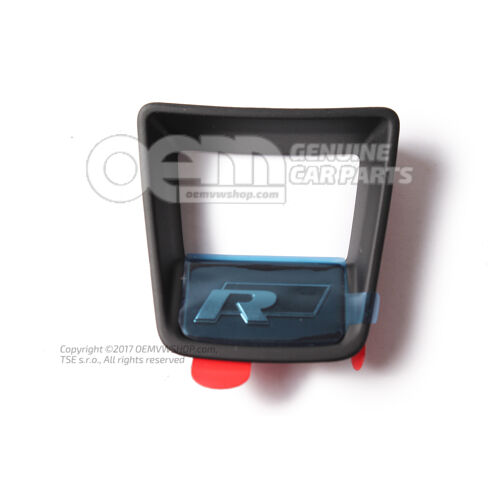Tapicerka kierownicy satyna czarna/aluminium 3QF419685  ICL