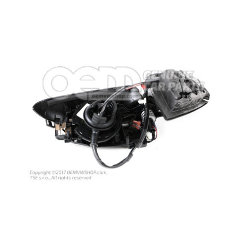 Mocowanie lusterka zewnętrznego z elektryczną regulacją w kolorze satynowo-czarnym 8P1858532K 01C