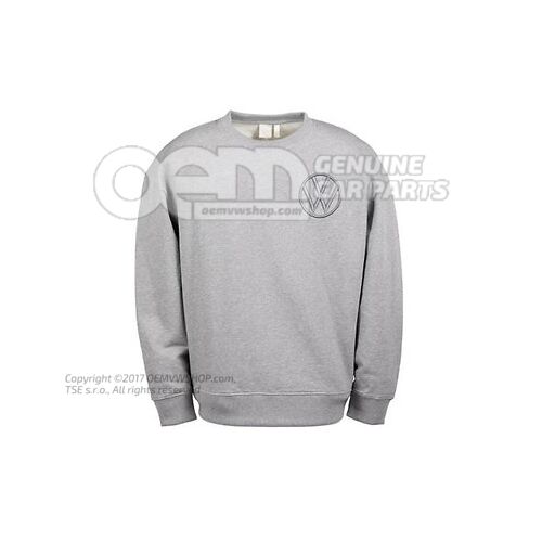 330084131C 8XP Sweatshirt, L, men's, Grey Melange, Volkswagen Collection
