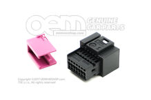 Płaska obudowa złącza z mechanizmem blokującym styki 6Q0972737 (2)