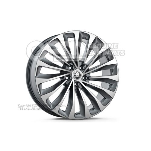 Obręcz aluminiowa Antracyt metalik (szary) 5LG071490D HA7