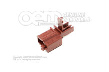 Płaska obudowa złącza z blokadą styków Element łączący klamki 3C0973332B