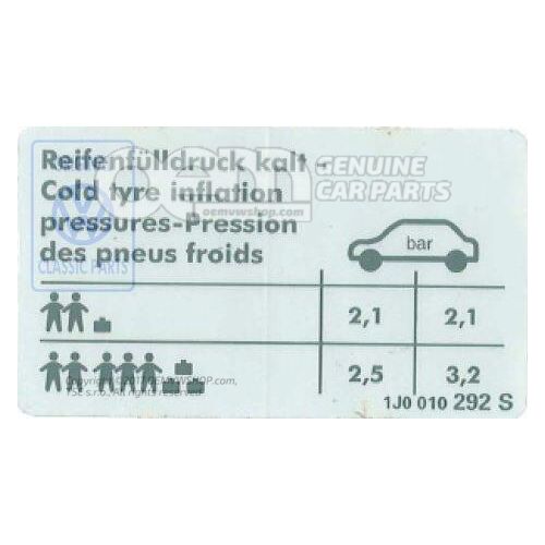 etykieta 1J0010292S