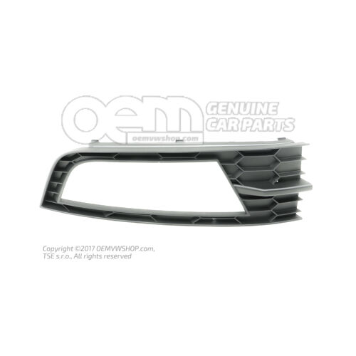 Osłona lampy przeciwmgielnej satynowa czarna Skoda Octavia 5E 5E0807681  9B9