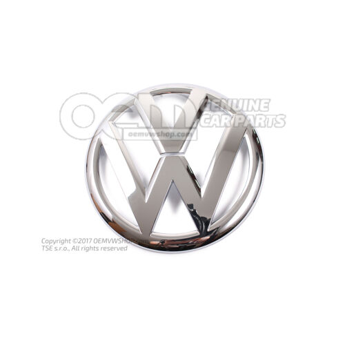 Emblemat VW w kolorach chrom/czarny 5K0853630B ULM