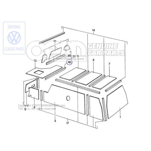 Listwa narożnikowa Volkswagen Campmobil LT 7E 281070004B