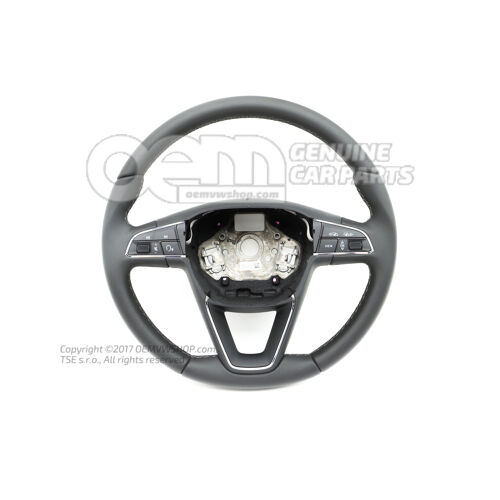 Kierownica wielofunkcyjna (skórzana) Kierownica wielofunkcyjna Kierownica czarna/chromowana 5F0419091AHDNO