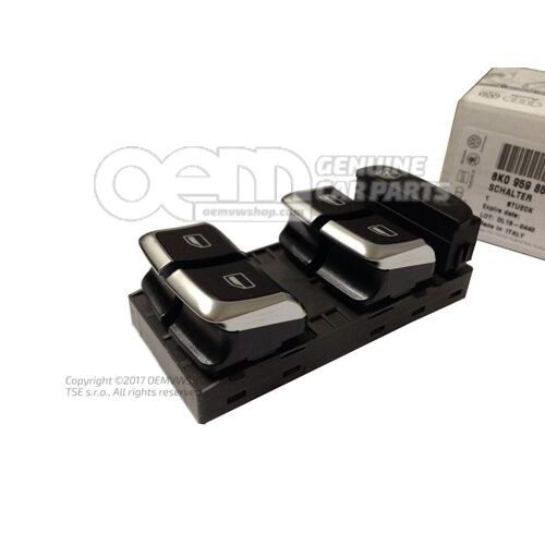 Przełącznik elektrycznego podnośnika szyb nero (czarny) 8K0959851F V10
